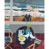 Christine Woodside, FEBRUARY, FIFE, oil and mixed media on board