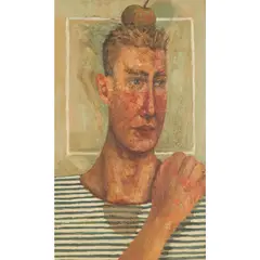 Jennifer McRae, THE APPLE, Oil on board