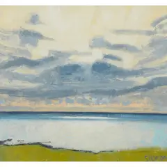 Charles Simpson, SEA LIGHT (ORKNEY), oil on board