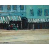 Archie Forrest, CAFE SCENE, oil on board
