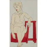 Alasdair Gray, NUDE AND RED TABLE