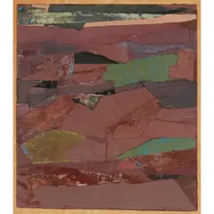 UNTITLED (ABSTRACT) by Philip Reeves, collage on board, sold Jan 2024