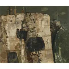 Ian Fleming, SEAWALL NO.1, oil on board