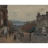 Peter Brown, DOWN FREDERICK STREET TO THE FIRTH OF FORTH, 2009, oil on board