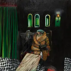 Willie Rodger, WHAT WILL YOU HAVE, 1997, oil on board