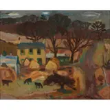 William George Gillies, FARM AT MIDDLETON, oil on canvas