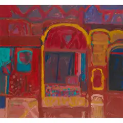 Peter Bourne, ARCADE COLOURS, 1993, acrylic on canvas board