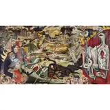 Alasdair Gray, GLASGOW TRIUMPH OF DEATH / FALL OF STAR WORMWOOD, oil on canvas
