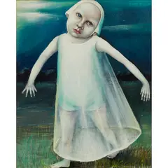 Heather Nevay, NIGHT FALLS FAST, acrylic on panel