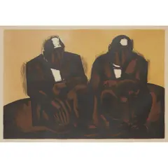 Josef Herman, TWO MINERS, Lithograph, 74/75