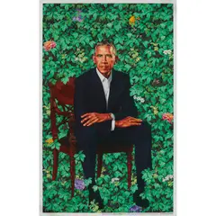 BARACK OBAMA by Kehinde Wiley, 2018, Off-set lithograph, published by the National Portrait Gallery, Washington, D.C, sold Jan 2024