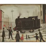 L. S. Lowry, THE LEVEL CROSSING, Off-set lithograph, ed. 750