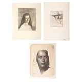 Gerald Brockhurst, THREE PRINTS: ANAIS; YOLANDE (FLORENCE LAYZELL, MRS HENRY RUSHBURY); HEAD OF A GIRL, 1944, Etching