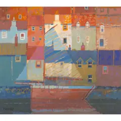 George Birrell, SAIL FISHING MEMORIES, oil and pastel on board