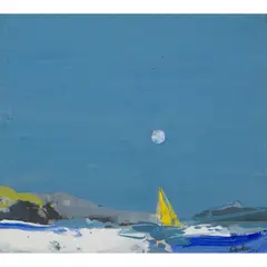 James D. Robertson, SUMMER SAIL, gouache