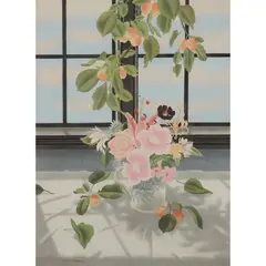 Barbara Balmer, POSIE WITH CRABAPPLE BOUGH, pencil and watercolour