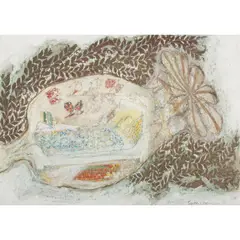 THE DREAMER - '66 by Sylvia von Hartmann, mixed media, sold Oct 2023