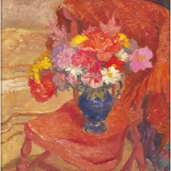 Moira Beaty, PINK CHAIR, oil on board