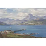 George Melvin Rennie, ARRAN, BRODICK BAY & GOATFELL, oil on canvas