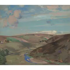 John Campbell Mitchell, THE VALLEY, oil on board