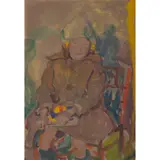 Steven Spurrier, WINTER SUNSHINE, gouache and pencil on buff paper
