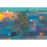 Claire Harrigan, HONEYSUCKLE AND SHADE, 1993, gouache, acrylic and oil pastel on paper,