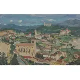 Alastair Flattely, MALLORCAN VILLAGE, oil on board