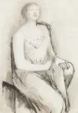 Henry Moore, DRAPED SEATED GIRL, c.1930