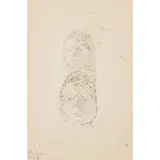 Patrick Procktor, PORTRAIT STUDIES OF FRANCIS BACON (FROM LIFE), graphite on paper, double-sided