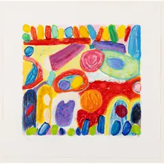 Gillian Ayres, PHEASANT TAIL, 1999, etching with carborundum and acrylic on BFK Rives paper