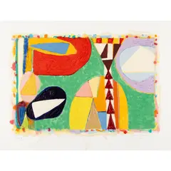 Gillian Ayres, BAGATELLE, 2014, sugar-lift aquatint and carborundum on Arches Moulin du Gué paper