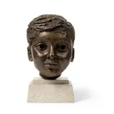 Jacob Epstein, PRINCIE (SAYAJI RAO GAEKWAD, SON OF THE MAHARANI OF BARODA), 1951 (SILBER 440), patinated bronze, on stepped marble base