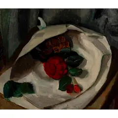 Leon Underwood, STILL LIFE - BOUQUET OF FLOWERS, 1930, oil on canvas