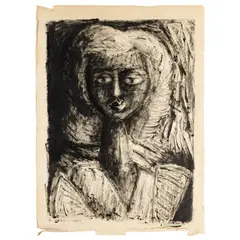 Robert Adams, PORTRAIT OF A WOMAN, 1949, monoprint on paper
