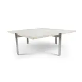 PK65 COFFEE TABLE, DESIGNED 1979 by Poul Kjaerholm, marble and steel, offered Apr 2024