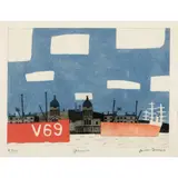 Julian Trevelyan, GREENWICH, 1969 (TURNER 222), colour etching and aquatint on paper
