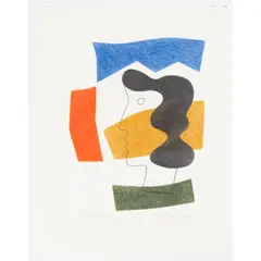 Bryan Ingham, STUDY FOR SCULPTURE - MEDITERRANEAN HEAD VII, JUNE 1995, pencil and crayon on paper