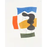 Bryan Ingham, STUDY FOR SCULPTURE - MEDITERRANEAN HEAD VII, JUNE 1995, pencil and crayon on paper