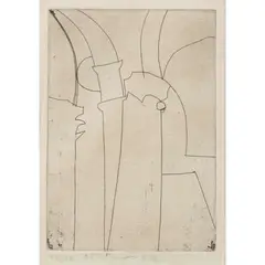 Ben Nicholson, URBINO,1965 (LAFRANCA 1), etching with platetone on wove paper