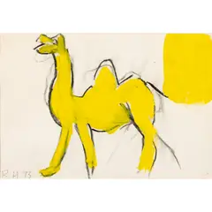 Roger Hilton, GOUACHE (CAMEL), 1973, gouache and charcoal on paper