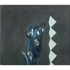 Prunella Clough, DARK FLOWER, 1997, oil on canvas