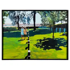 Terry Atkinson, THE STONE TOUCHERS 3, 1985, acrylic on board