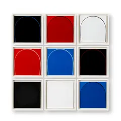 NINE ARCHES, 2005 by Ian Davenport, nine screenprints on paper, sold Apr 2024