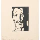 Horace Brodzky, Anarchist (Self-Portrait), 1914, woodcut on wove paper