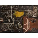 Slavko Kopač, Graffiti, 1949, oil on canvas