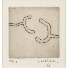 Ze III - Que, 1969 (Koelen 69018) by Eduardo Chillida, etching on Chiffon de Mandeure paper, sold Oct 2023