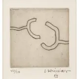 Eduardo Chillida, Ze III - Que, 1969 (Koelen 69018), etching on Chiffon de Mandeure paper