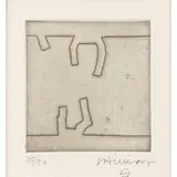 Eduardo Chillida, Ze I - Que, 1969 (Koelen 69016), etching on Chiffon de Mandeure paper