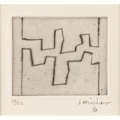 Ze II - Que, 1969 (Koelen 69017) by Eduardo Chillida, etching on Chiffon de Mandeure paper, sold Oct 2023