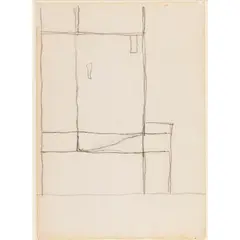 William Scott, Seated Figure, c.1953, charcoal on paper